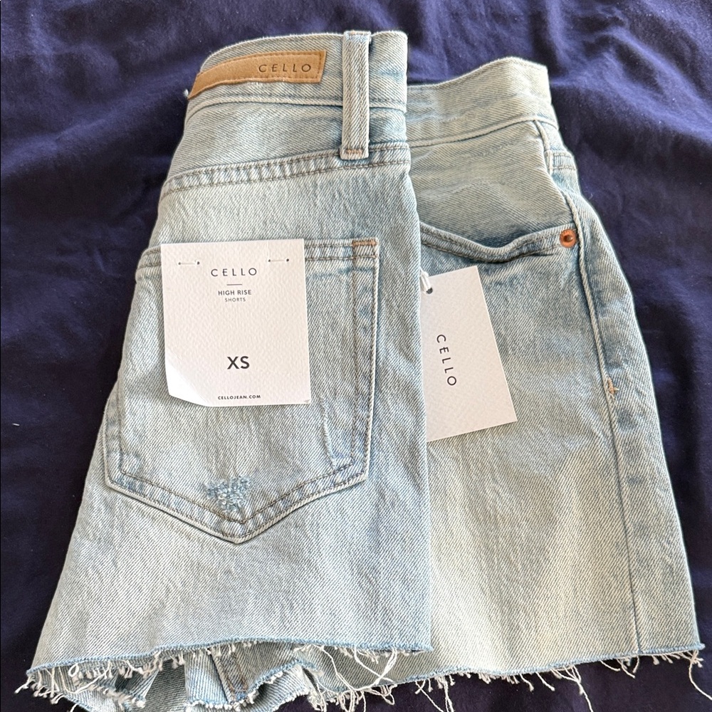 Cello Light Wash Denim Shorts